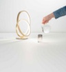 Immagine di Lampada Moderna da Comodino Spirale Oro Led CCT Lieve Fan Europe