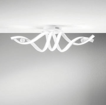 Immagine di Plafoniera Intrecciata Bianca Mystral Led 38w CCT 3000K-4000K Fan Europe