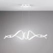 Immagine di Lampadario Intrecciato Bianco Mystral Led 60w CCT 3000k-4000k Fan Europe