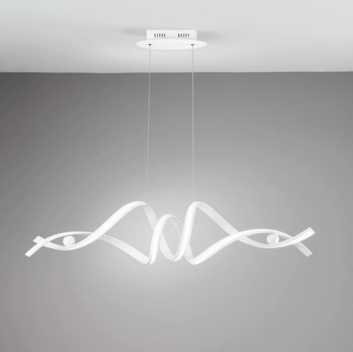 Immagine di Lampadario Intrecciato Bianco Mystral Led 60w CCT 3000k-4000k Fan Europe