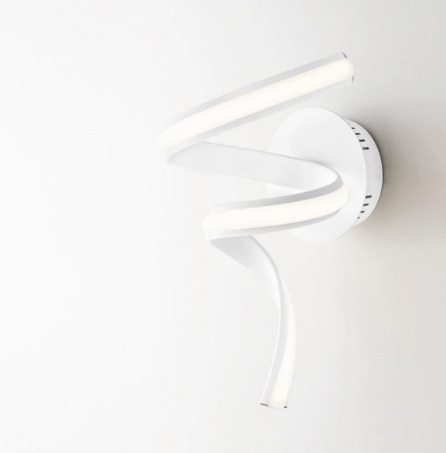 Immagine di Applique Moderna Spirale Bianca Led 15w 3000k 4000k