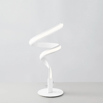 Immagine di Lumetto Comodino Moderno Bianco Spirale Led 15w 3000k 4000k