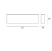 Immagine di Applique Rettangolare Isyluce Bar 32cm Led 24w CCT 3000K 4000K Biemissione