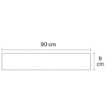 Immagine di Applique Slim Lunga 90cm Biemissione Led 72w CCT Dimmerabile Isyluce