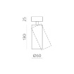 Immagine di Faretto Orientabile Pipe Cilindro Nero Led 12w 3000k CRI90 Dimmer Triac ACB