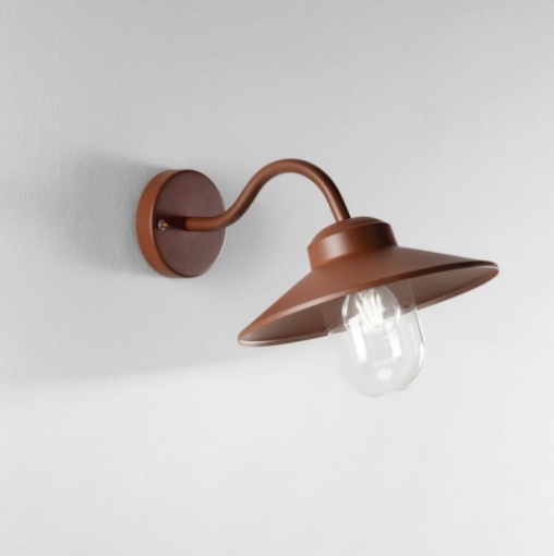 Immagine di Lanterna Parete Esterna Assisi Bronzo Corten IP44 Intec
