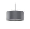 Immagine di Lampadario Moderno Grigio Rotondo 40 cm Cavo Nero Max Fan