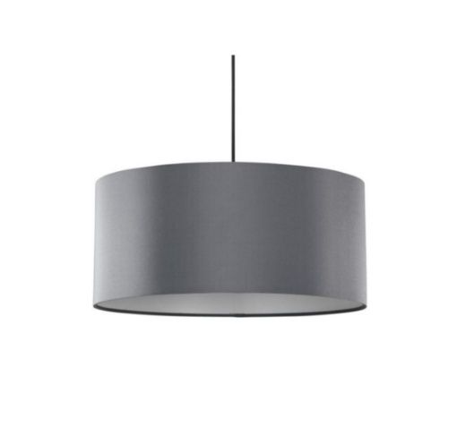 Immagine di Lampadario Moderno Grigio Rotondo 40 cm Cavo Nero Max Fan