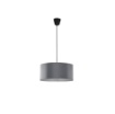 Immagine di Lampadario Moderno Grigio Rotondo 40 cm Cavo Nero Max Fan