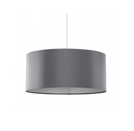 Immagine di Lampadario Rotondo Grigio 40 cm Cavo Bianco Max Fan