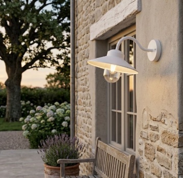 Immagine di Lanterna da Parete Assisi per Esterni Bianca IP44 Intec