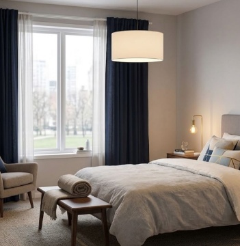 Immagine di Lampadario Rotondo Bianco Avorio 40 cm Cavo Nero Max Fan Europe