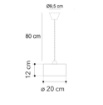 Immagine di Piccola Sospensione Paralume Avorio Max 20 cm Fan Europe