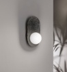Immagine di Applique Nera Con Sfera Luminosa Led CCT 6w Hockey Fan Europe