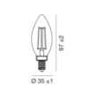 Immagine di Lampadina LED Candela E14 2,2w 3000K 250 Lumen Gea