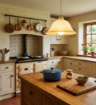 Immagine di Sospensione Cucina Settecento Campana Vetro Ambra Fan Europe