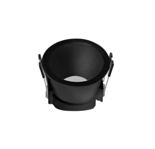 Immagine di Portafaretto Rotondo Nero 73mm Incasso GU10 Apotema Intec
