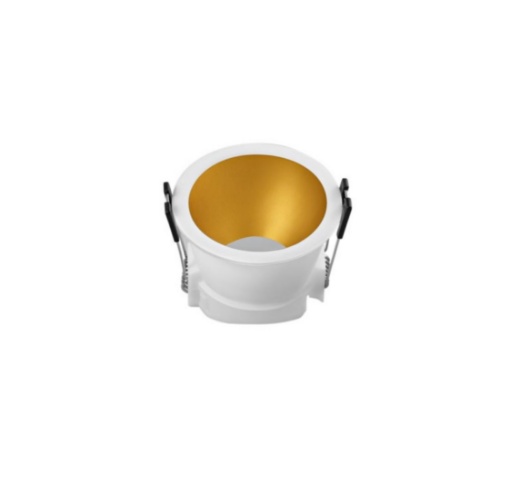 Immagine di Porta Faretto da Incasso Foro 68mm Ghiera Champagne Apotema Intec