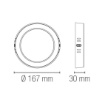 Immagine di Plafoniera Compatta Bianca 167mm LED 12w CCT Penny Intec
