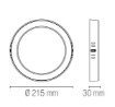 Immagine di Plafoniera Tonda Bianca 215mm LED 18w CCT Penny Intec