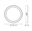 Immagine di Plafoniera Bianca Rotonda LED 24w CCT Penny 29cm Intec