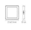 Immagine di Plafoniera Quadrata Plastica Bianca Penny 22 cm LED CCT 18w Intec