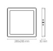 Immagine di Plafoniera in Plastica Bianca Squadrata Penny 29w cm LED CCT 24w Intec