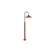 Immagine di Lampione Giardino Corten 120 cm Lanterna Vetro Assisi IntecIP44