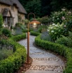 Immagine di Lampione Giardino Corten 120 cm Lanterna Vetro Assisi IntecIP44