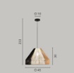 Immagine di Lampadario Stile Etnico Paralume Carta Marrone Nero Coconut Fan