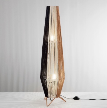 Immagine di Lampada da Terra Decorativa Carta Naturale Coconut 100 cm Fan