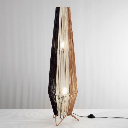 Immagine di Lampada da Terra Decorativa Carta Naturale Coconut 100 cm Fan