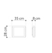 Immagine di Plafoniera Doppio Vetro Bianco Righe 28x35 cm Fan Europe