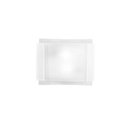 Immagine di Plafoniera Doppio Vetro Bianco Righe 28x35 cm Fan Europe