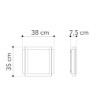 Immagine di Plafoniera Doppio Vetro Curvo Righe 38x35 cm Fan Europe