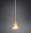Immagine di Lampada a Sospensione Aldea Ampolla Vetro Ambra Trio