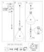 Immagine di Lampada a Sospensione Aldea Ampolla Vetro Ambra Trio