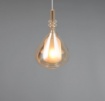 Immagine di Lampada a Sospensione Aldea Ampolla Vetro Ambra Trio