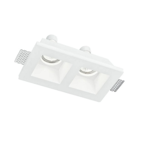 Immagine di Faretto Incasso A Scomparsa Gesso 2 Luci GU10 Ghost Q2 Intec Light