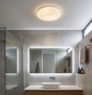 Immagine di Plafoniera Bianca Stream 30 cm Led 18w CCT per Bagno IP44 Fan Europe