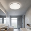 Immagine di Plafoniera Bagno Bianca Led 24w CCT Stream 38 cm IP44 Fan Europe