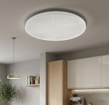 Immagine di Plafoniera Grande Stream 48cm Led CCT 40w 3000k-6500k IP44 Fan Europe
