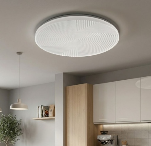 Immagine di Plafoniera Grande Stream 48cm Led CCT 40w 3000k-6500k IP44 Fan Europe