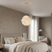 Immagine di Lampadario a Sospensione Spirale Tessuto Bianco Bloom Maytoni