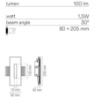 Immagine di Lampada Gesso Incasso Filo Muro Led 1,5w 24V Ottica 30 Elle 20 cm Intec