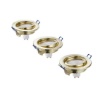 Immagine di Kit 3 Faretti Oro da Incasso Orientabili Foro 80mm Lampadine Incluse GU10 Led