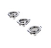 Immagine di Kit 3 Faretti Tondi Cromo Incasso Orientabili 10 cm con Lampadina GU10 Inclusa