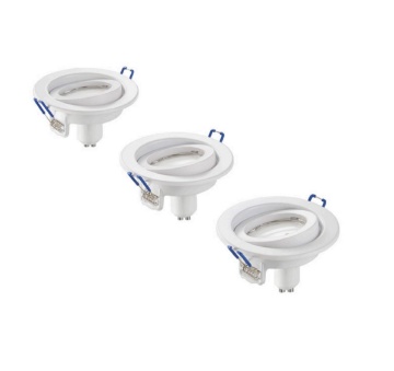 Immagine di Kit 3 Faretti Orientabili Da Incasso Foro 80mm Lampadina Led Inclusa GU10