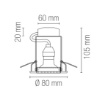 Immagine di Kit 3 Faretti per Controsoffitto 80mm Bianco con Lampadina Inclusa