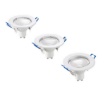 Immagine di Kit 3 Faretti per Controsoffitto 80mm Bianco con Lampadina Inclusa
